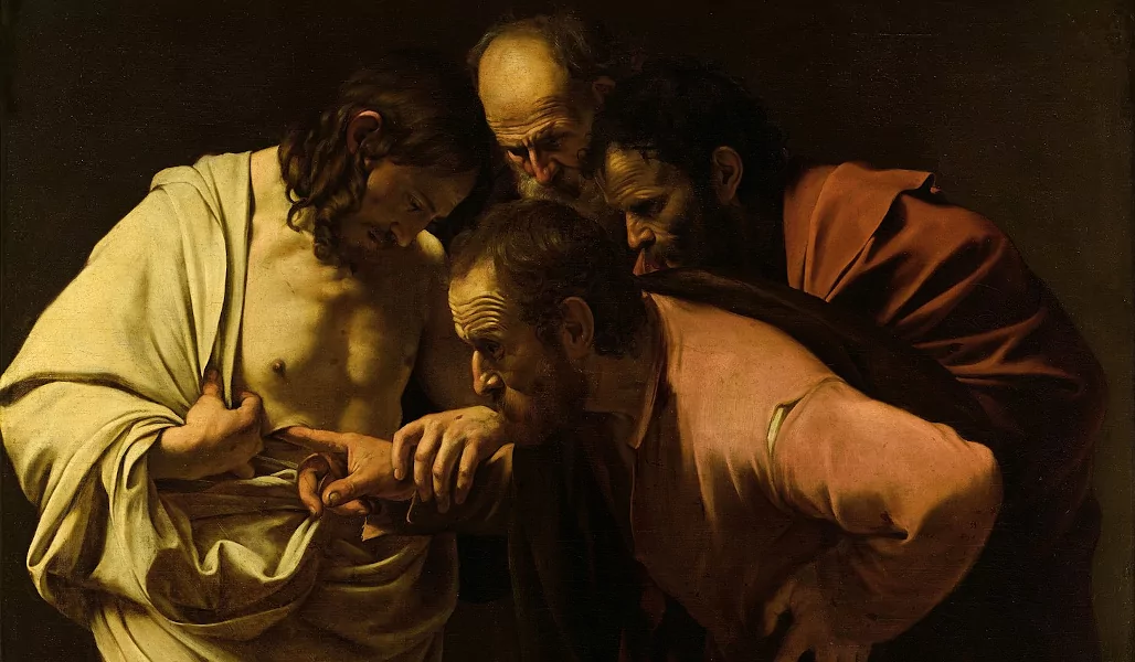 Szent Tamás hitetlensége - Caravaggio festménye