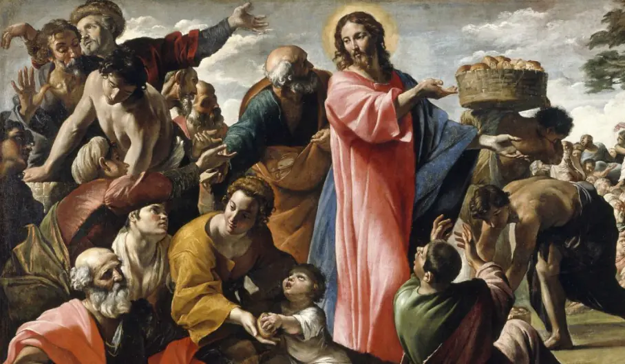 Csodálatos kenyérszaporítás - Giovanni Lanfranco festménye